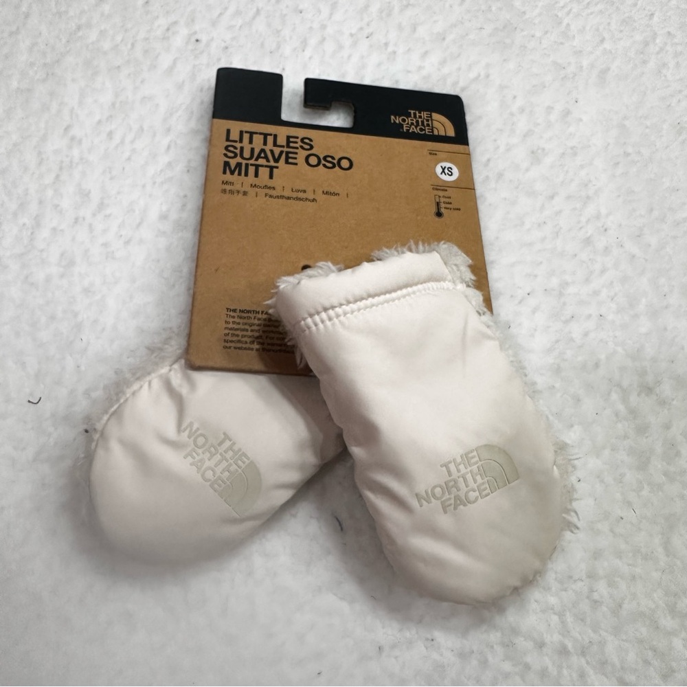 Infant The North Face Cream Suave Oso Mittens